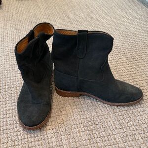 Isabel Marant Black Suede Ankle Booties